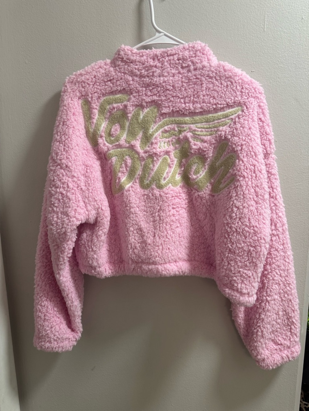 Von Dutch Women’s Pink Sherpa Jacket